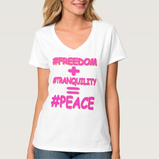 T-shirt "PEACE EQUATION" Mignonne conception. Commandez dè (Devant)
