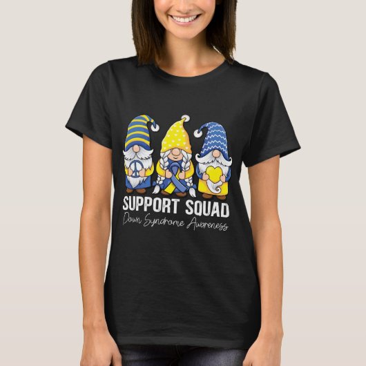 T-shirt Peace hope Love gnomes support Down Syndrome Aware (Devant)