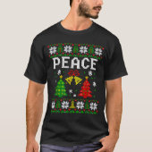 T-shirt Peace I Come In Peace Couple Matching Ugly Christm (Devant)