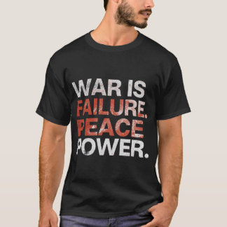 T-shirt Peace Is Power – Anti World War Typography Shirt