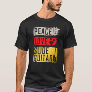 T-shirt Peace Lode Diapositive Guitare instrument de musiq