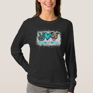 T-shirt Peace Lots Pitbull Propriétaire d'animal de compag