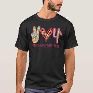 T-shirt Peace Love 4e classe Squad Retour à l'école M