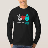 T-shirt Peace Love Aerospace Engineer Rocket Engineering G (Devant)