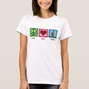 T-shirt Peace Love Alpaca