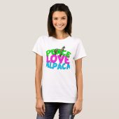T-shirt Peace Love Alpacas (Devant entier)