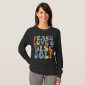 T-shirt Peace Love and Disk Golf Printed Tie Dye (Devant entier)