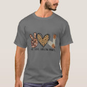 T-shirt Peace Love And Hollow Points Leopard (Devant)