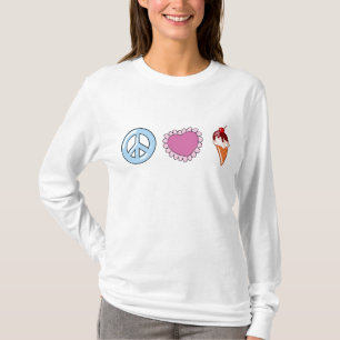 T-shirt Peace Love and Ice Cream