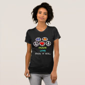 T-shirt Peace, Love and Rock 'n' Roll (Devant entier)