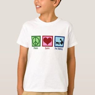 T-shirt Peace Love Animal Sitter Chien Service de marche E