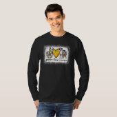 T-shirt Peace Love Aussie Bleached Australian Shepherd (Devant entier)