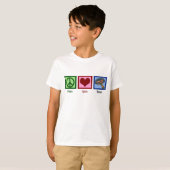 T-shirt Peace Love Bacon Kids (Devant entier)