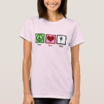 T-shirt Peace Love Ballet<br><div class="desc">Ce joli et élégant ballerine twirling en pointe dans un tutu fait un grand cadeau pour la fille dans votre vie qui aime le ballet.</div>