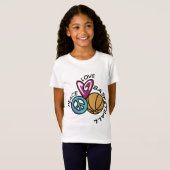 T-Shirt Peace Love Basket (Devant entier)