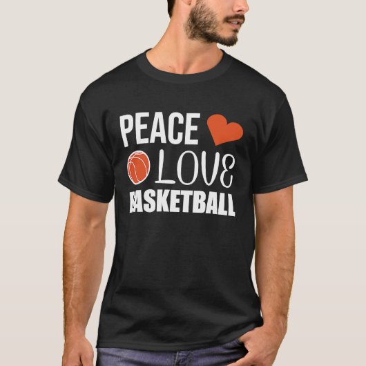 T-shirt Peace Love Basket (Devant)