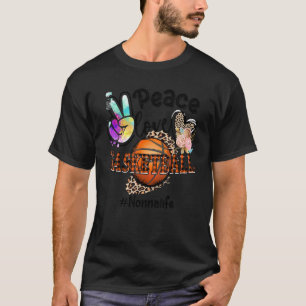 T-shirt Peace Love Basketball Nonna Life Maman Grand-mère