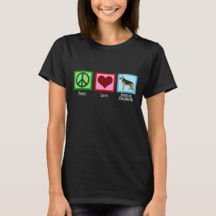 T-shirt Peace Love Bergers allemands