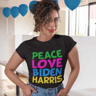 T-shirt Peace Love Biden Harris