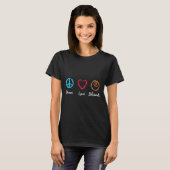 T-shirt Peace Love Billiards (Devant entier)