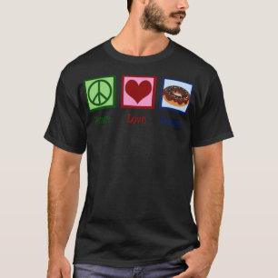 T-shirt Peace Love bonbons fête d'anniversaire