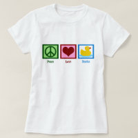 Peace Love Canards Cute Duck femmes
