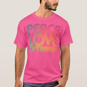 T-shirt Peace Love Capybaras Amoureux des animaux Rainbow