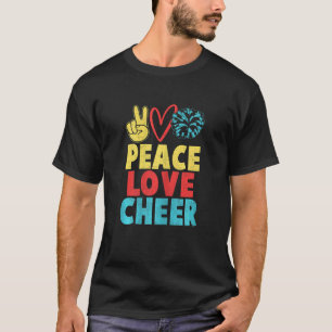 T-shirt Peace Love Cheerleader Graphisme Femmes Filles Che