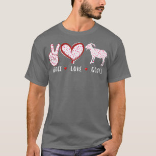 T-shirt peace love chèvres pour hommes femmes cadeaux chèv