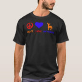T-shirt Peace Love Chihuahua I Love Chihuahua Besties Fore (Devant)