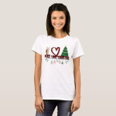 T-shirt Peace Love Christmas (Devant entier)