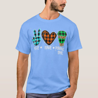 T-shirt Peace Love Citrouille épice Thanksgiving Automne A