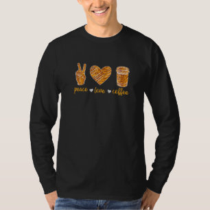 T-shirt Peace Love Coffee Tiger Poster de animal Caffei
