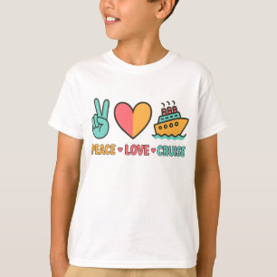 T-shirt Peace Love Cruise Vacances