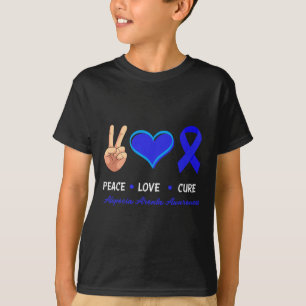 T-shirt Peace Love Cure Alopecia Areata Sensibilisation