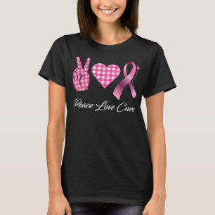 T-shirt Peace Love Cure Cancer du sein