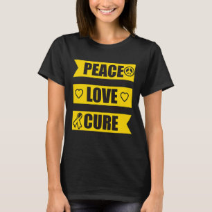 T-shirt Peace Love Cure Chilhood Cancer Awareness 1