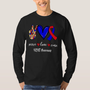 T-shirt Peace Love Cure Hypoplastique Syndrome du coeur ga