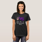 T-shirt Peace Love Cure Inflammatory Bowel Disease Ruban (Devant entier)