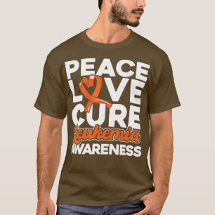 T-shirt Peace Love Cure Leukemia Aware