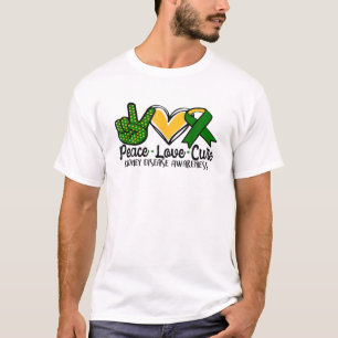 T-shirt Peace Love Cure Maladie du rein Sensibilisation Ma