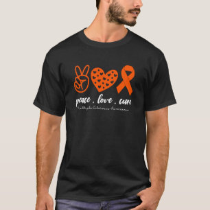T-shirt Peace Love Cure Multiple Sclerosis Pour Hommes Fem