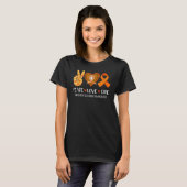 T-shirt Peace Love Cure Multiple Sclerosis Sensibilisation (Devant entier)