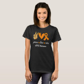 T-shirt Peace Love Cure Orange Ribbon Crps Sensibilisation (Devant entier)
