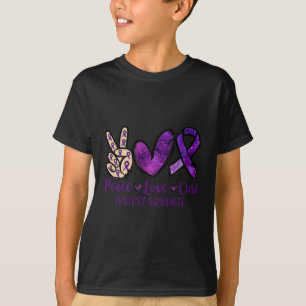 T-shirt Peace love Cure Overdose Awareness Ruban