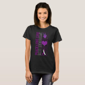 T-shirt Peace Love Cure Rett Syndrome Sensibilisation Ruba (Devant entier)