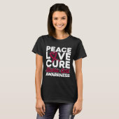 T-shirt Peace Love Cure Sickle Cell Awareness 1 (Devant entier)