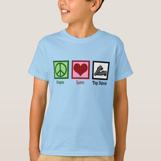 T-shirt Peace Love Dance Kids (Devant)