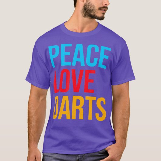 T-shirt Peace Love Dart (Devant)