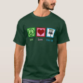 T-shirt Peace Love Disk Golf (Devant)